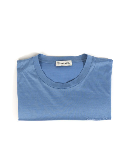 Castello d'OroLight Blue T-shirt 100% Cotton Regular Fitimage474